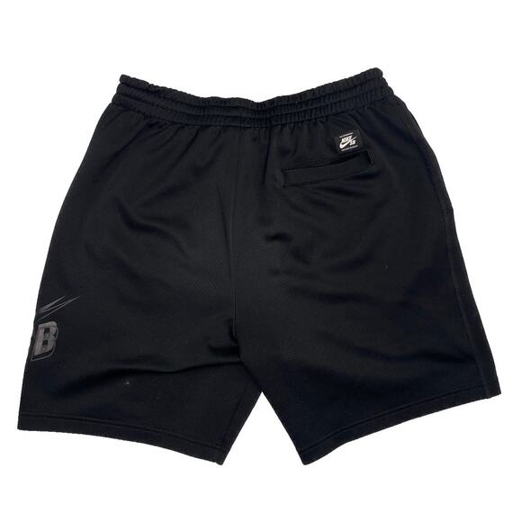 Nike SB Shorts Mens Large Black Skate Logo Elastic Waist Pocket Mesh 7.5” - Picture 2 of 5